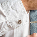 The Mokume Gane Hexagon Cufflinks - W.R. Metalarts