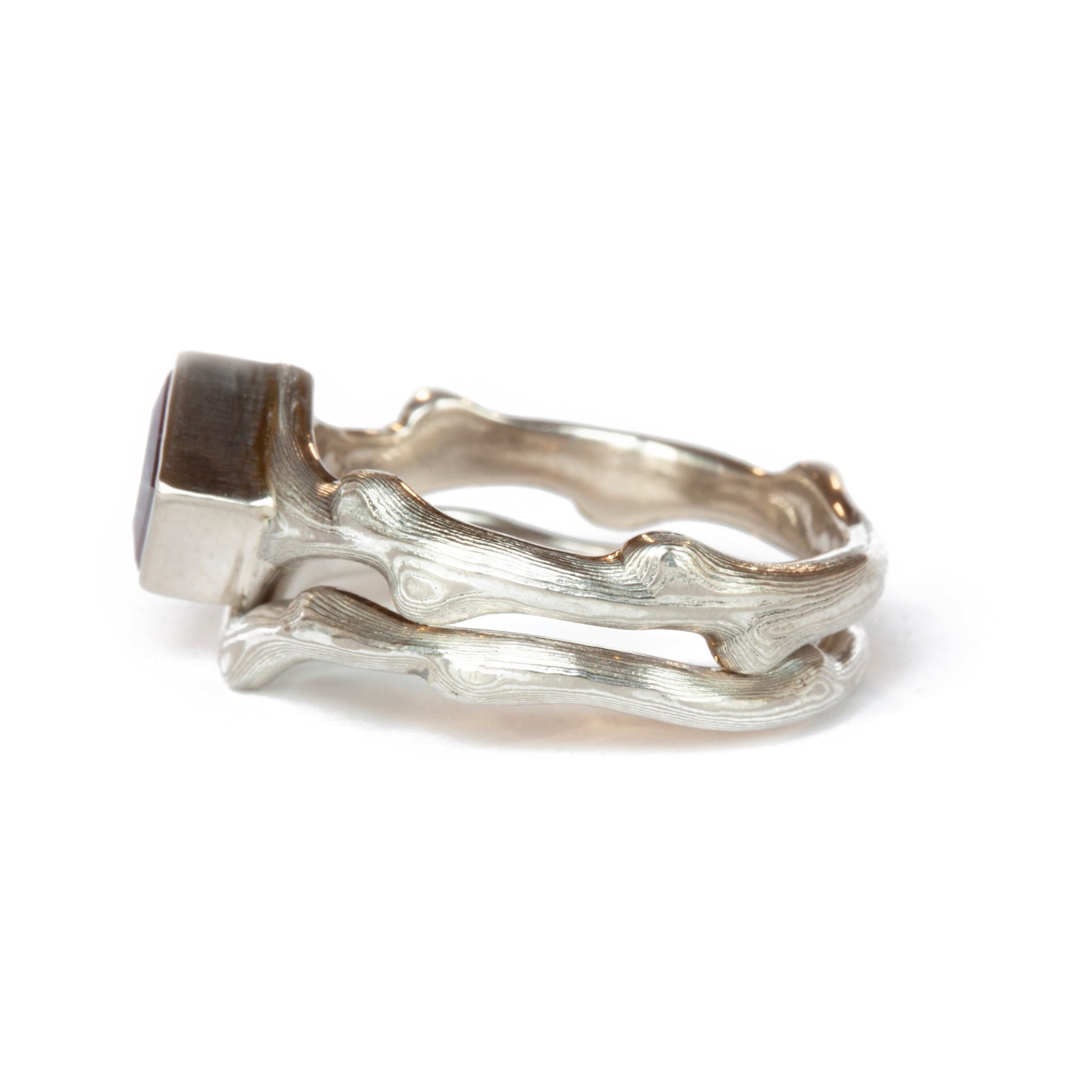 The Mokume Square Cut Branch Ring - W.R. Metalarts