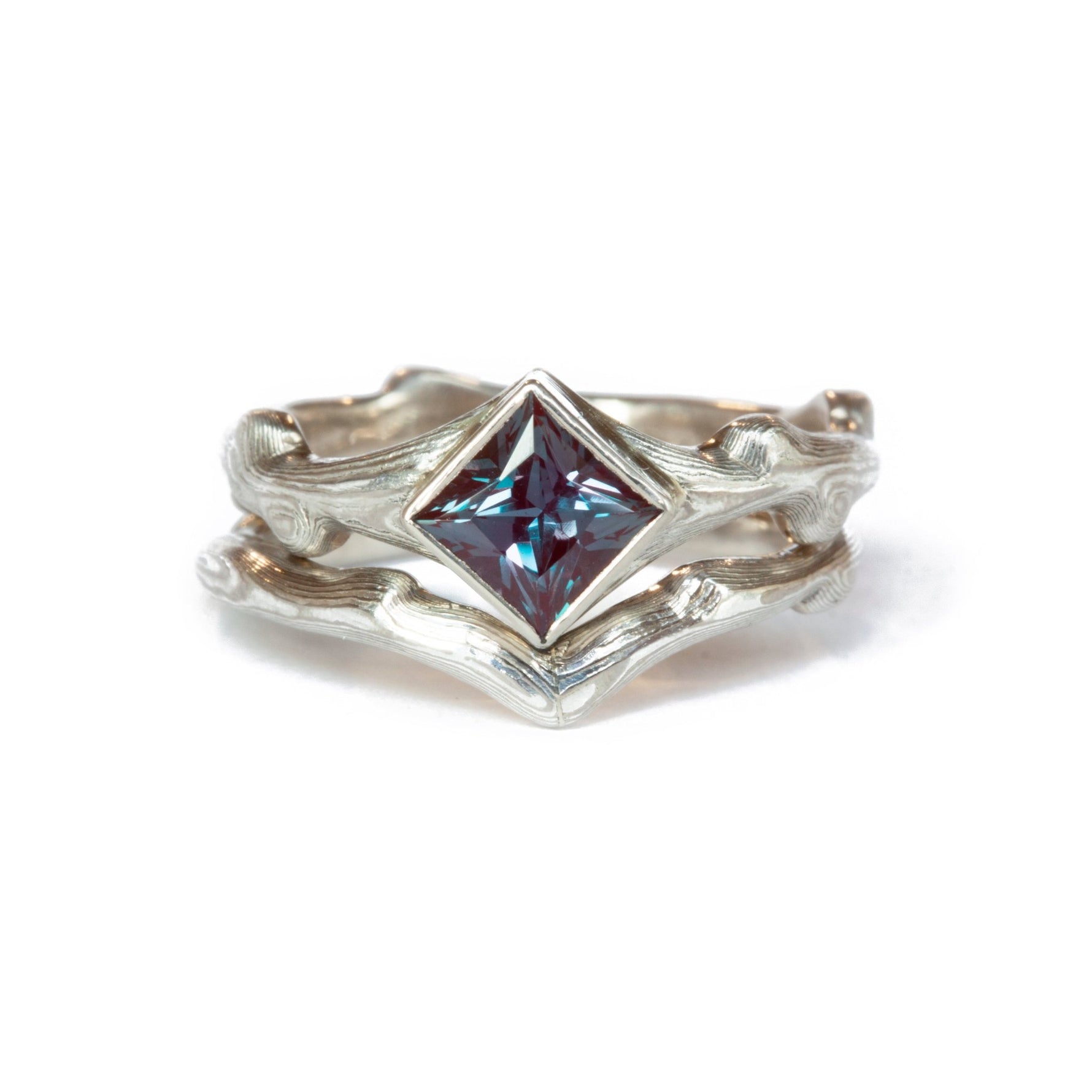 The Mokume Square Cut Branch Ring - W.R. Metalarts