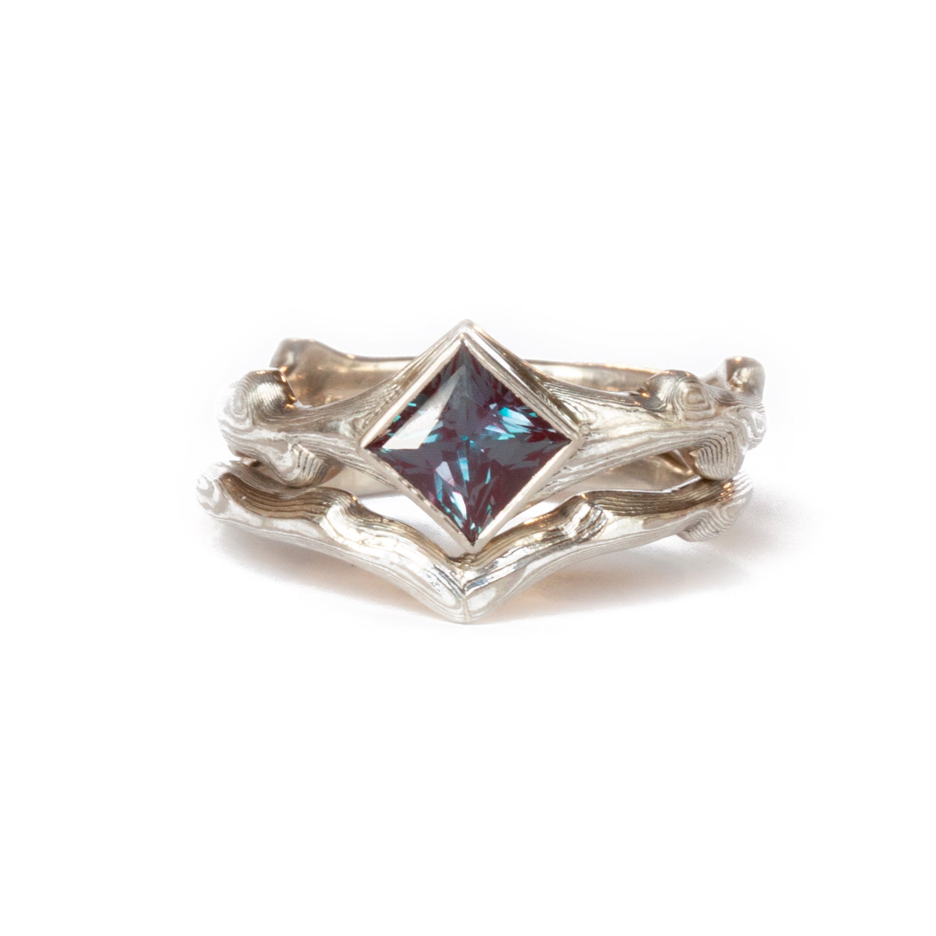 The Mokume Square Cut Branch Ring - W.R. Metalarts