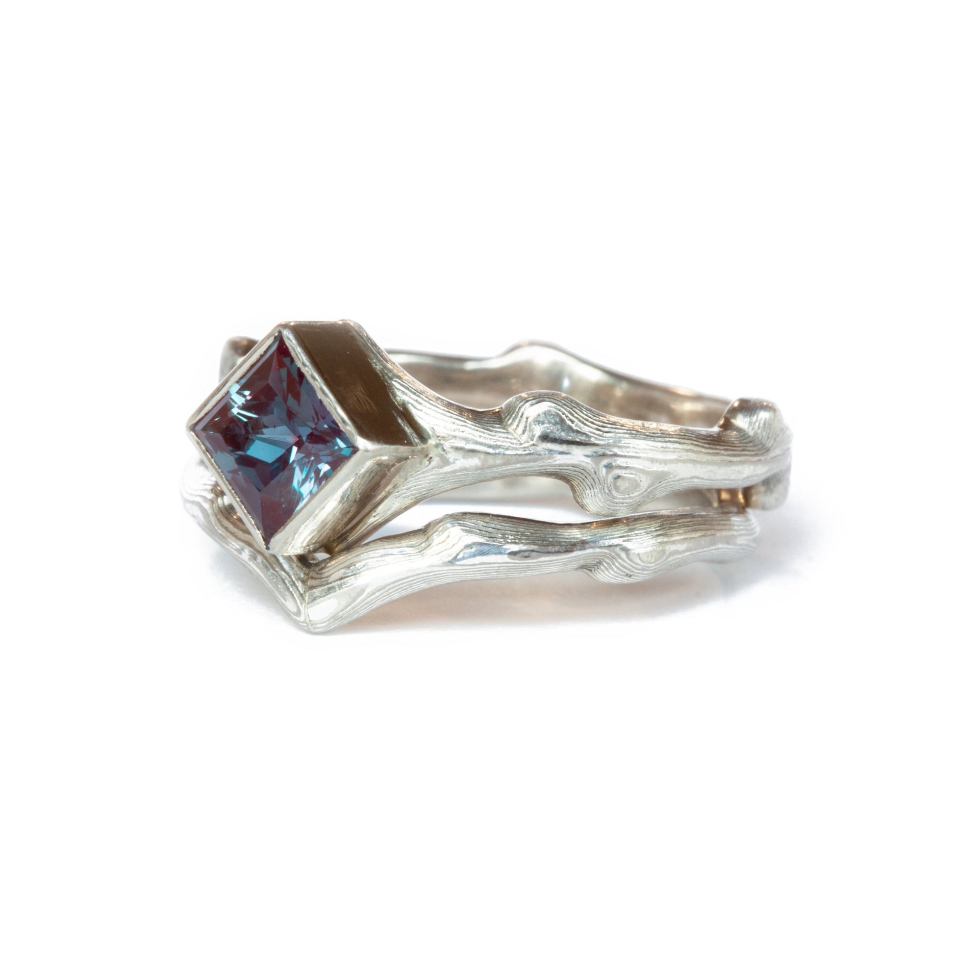 The Mokume Square Cut Branch Ring - W.R. Metalarts