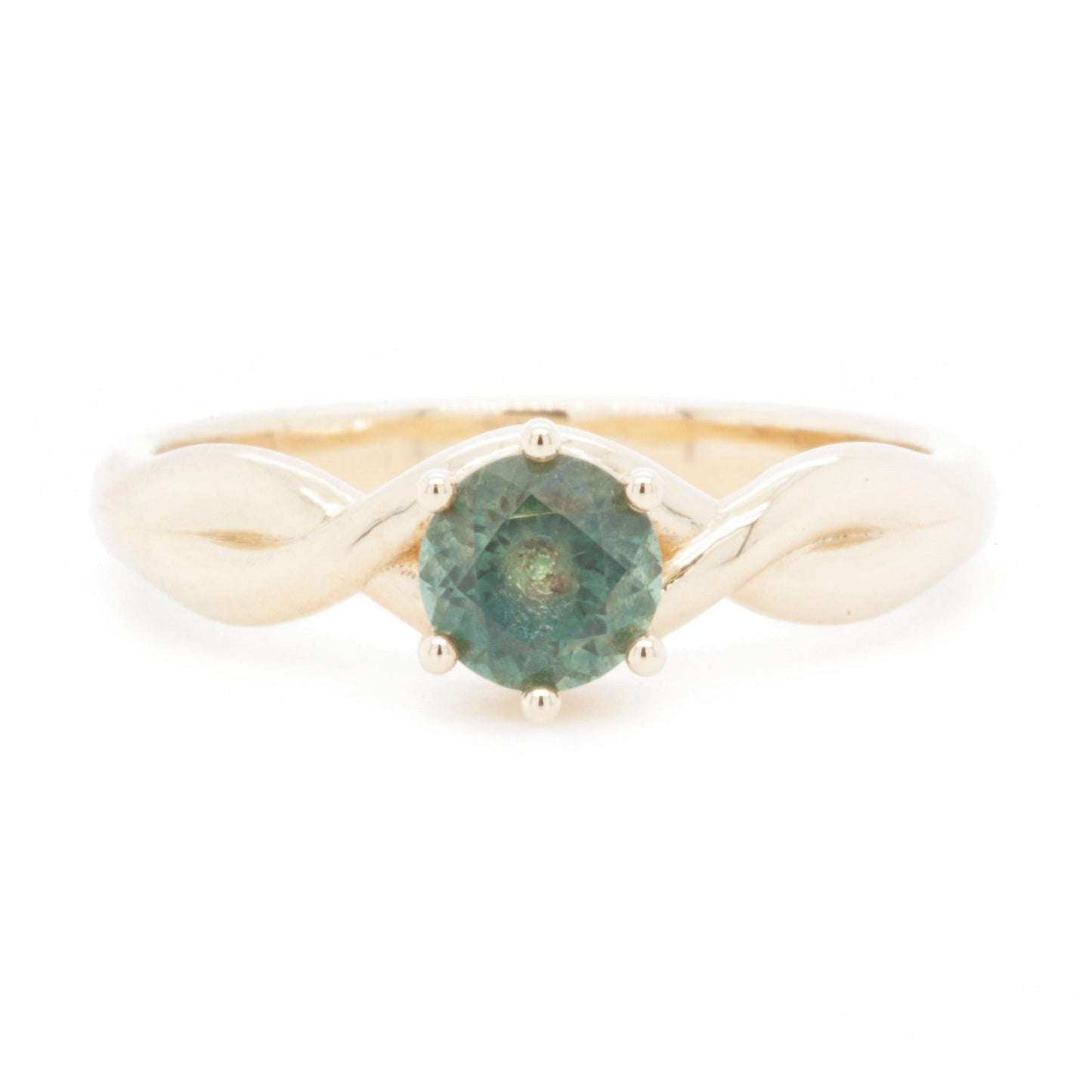 The Montana Sapphire Fairmined Twist Ring (Ready to ship in size 6) - W.R. Metalarts