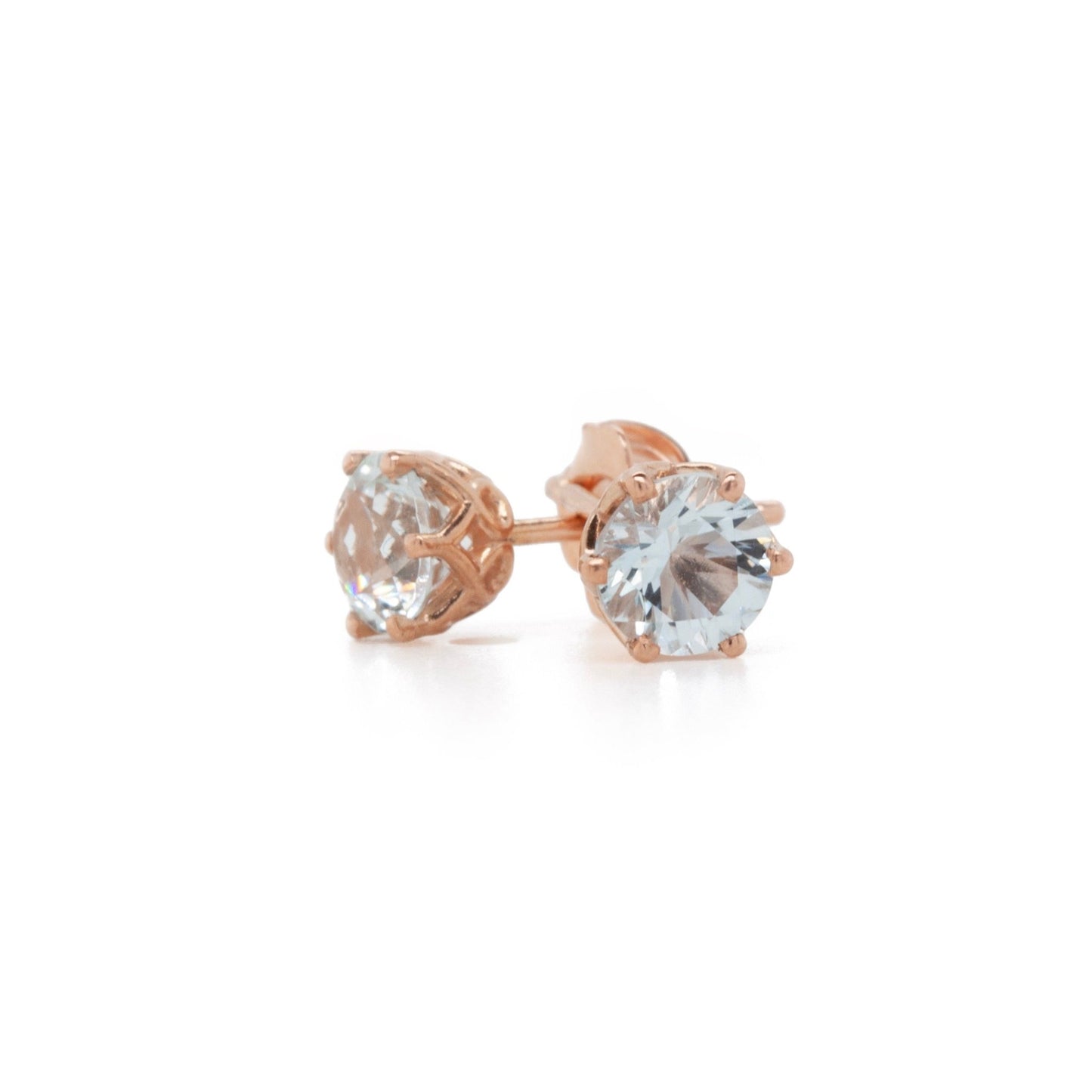 The New Hampshire Aquamarine Studs - W.R. Metalarts