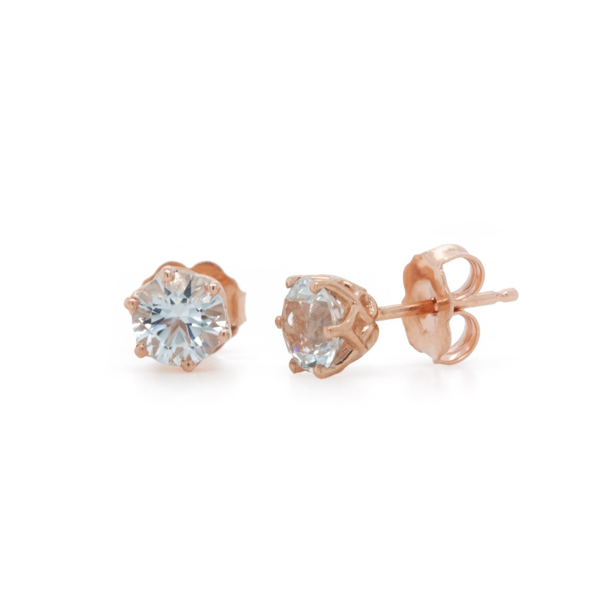 The New Hampshire Aquamarine Studs - W.R. Metalarts
