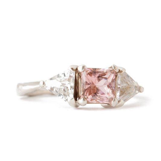 The Pink Princess Cut Ring - W.R. Metalarts