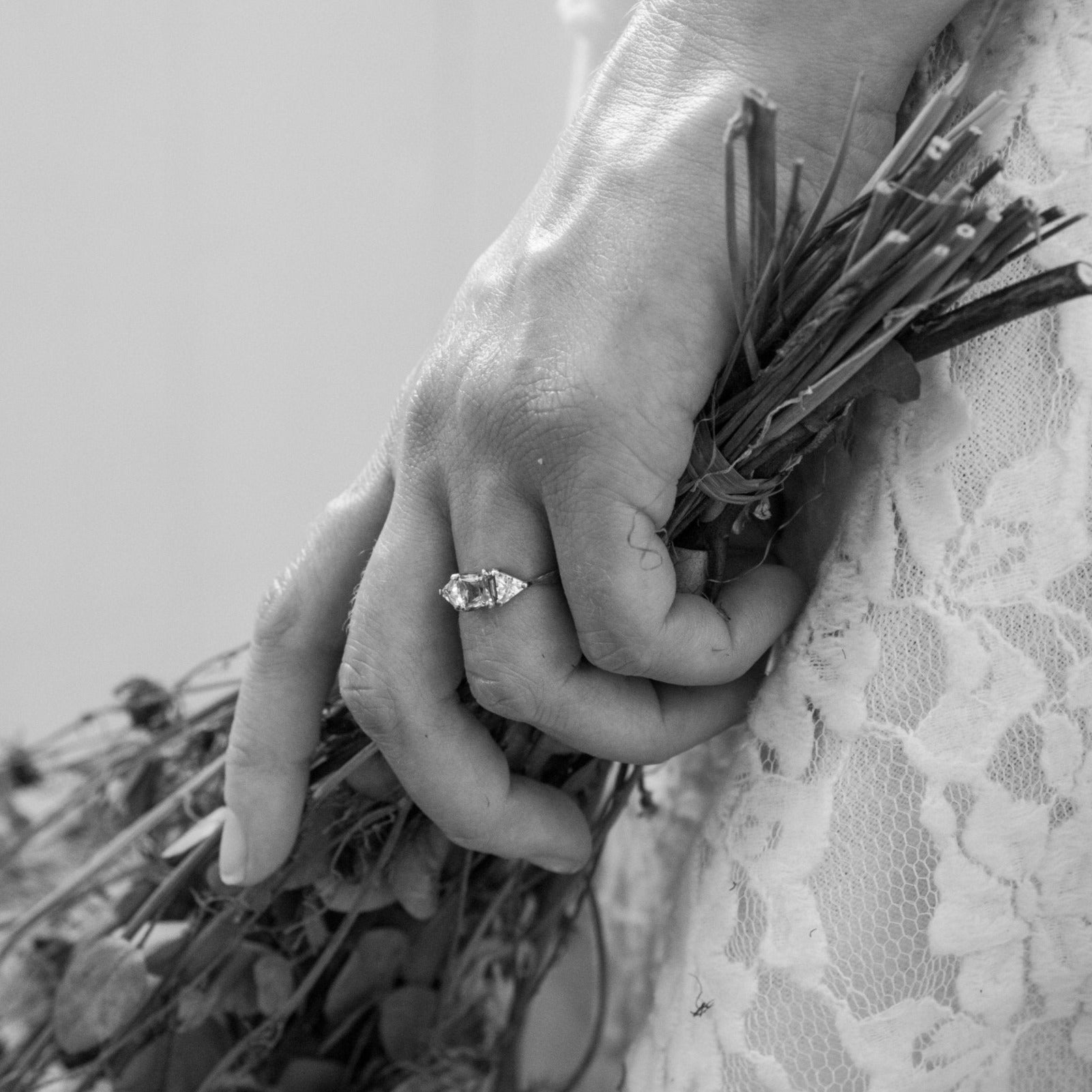 The Pink Princess Cut Ring - W.R. Metalarts