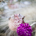 The Pink Princess Cut Ring - W.R. Metalarts