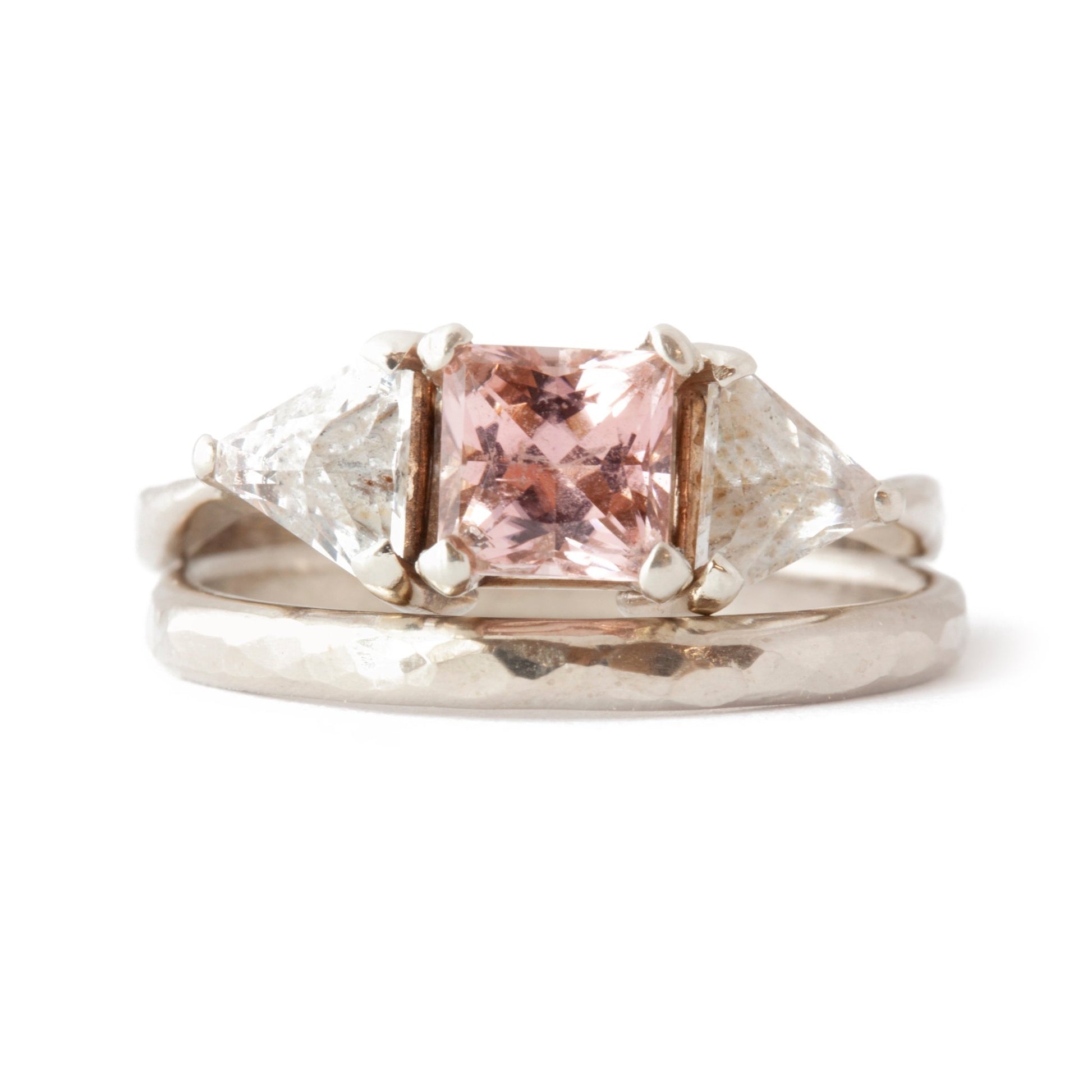 The Pink Princess Cut Ring - W.R. Metalarts