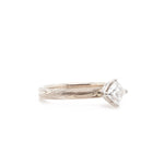 The Princess Cut Moissanite Mokume Ring (Ready to ship in size 9) - W.R. Metalarts