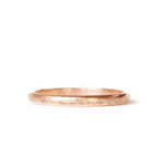The Railroad Texture Band (Ready to ship in 2mm width 14K rose gold size 7.25) - W.R. Metalarts