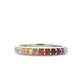 The Rainbow Band (Ready to ship in 14K palladium white gold size 5.75) - W.R. Metalarts