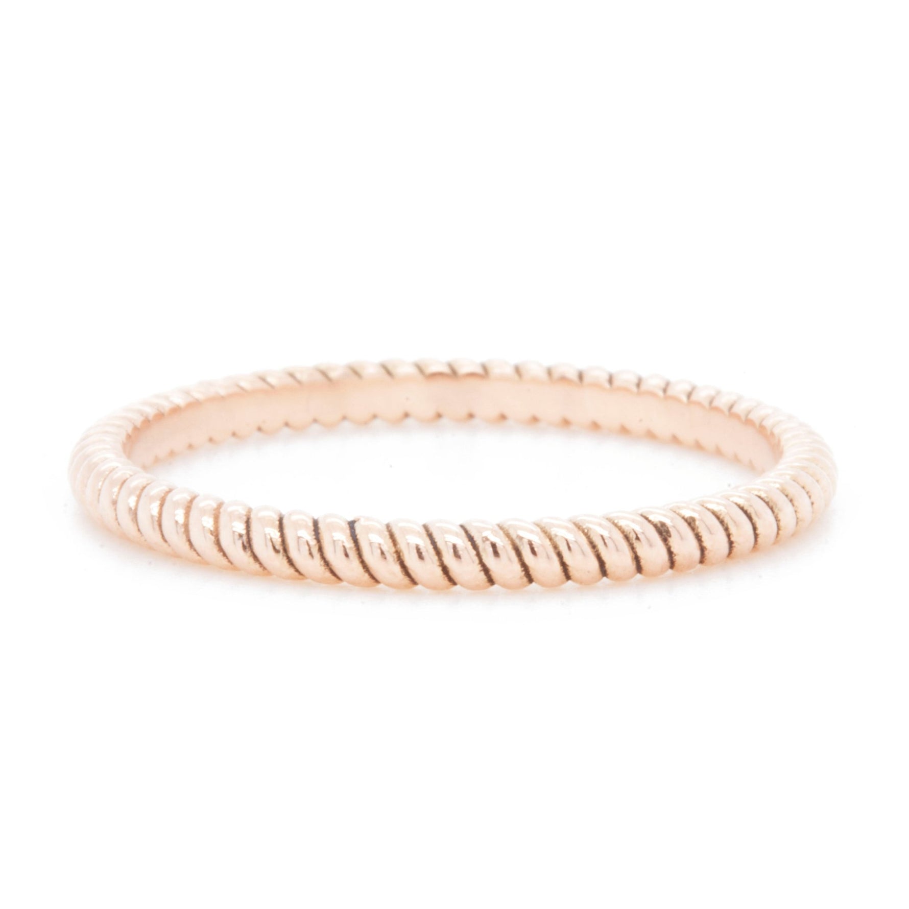 The Rope Band (Ready to ship in 14K Rose size 7.5) - W.R. Metalarts
