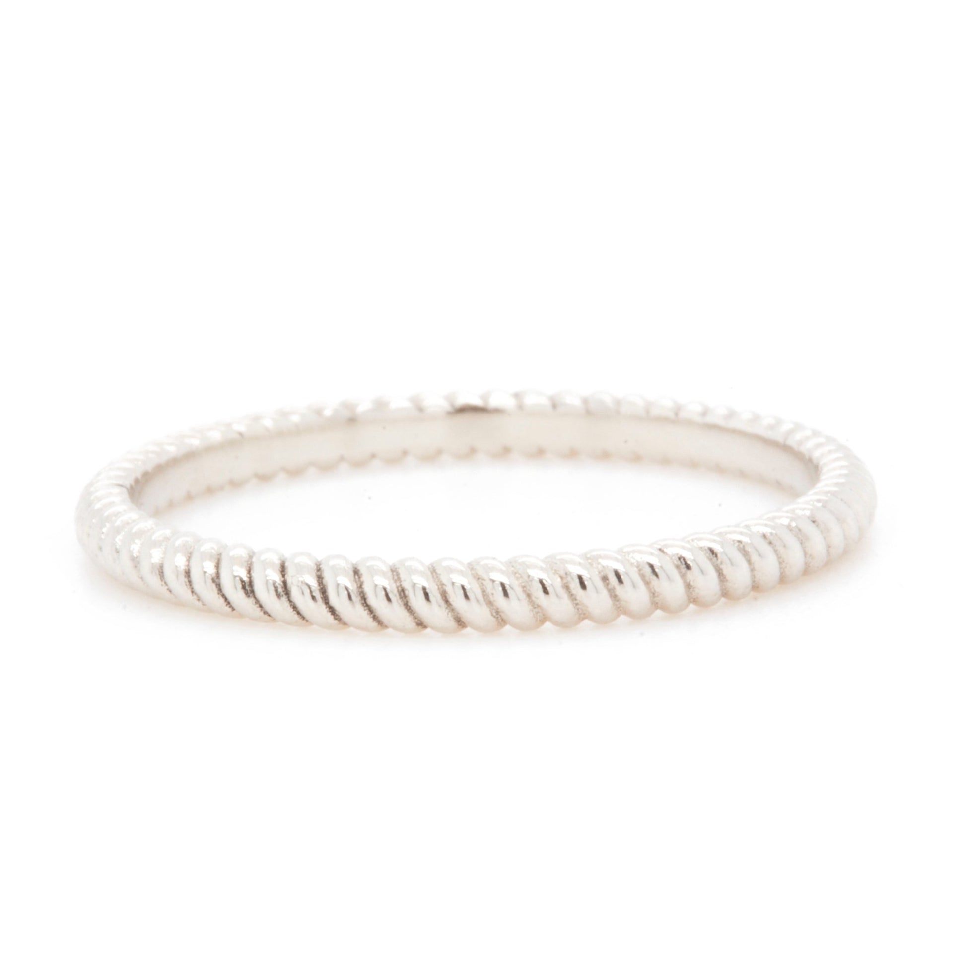 The Rope Band (Ready to ship in 14K White size 7.5) - W.R. Metalarts
