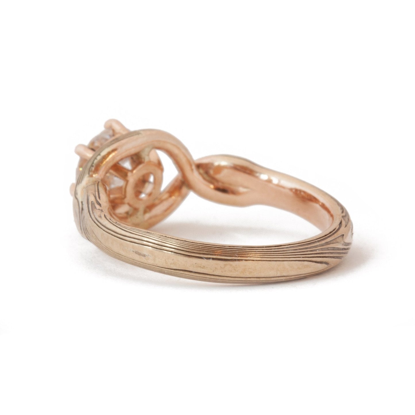 The Rose Gold Mokume Twist Ring - W.R. Metalarts