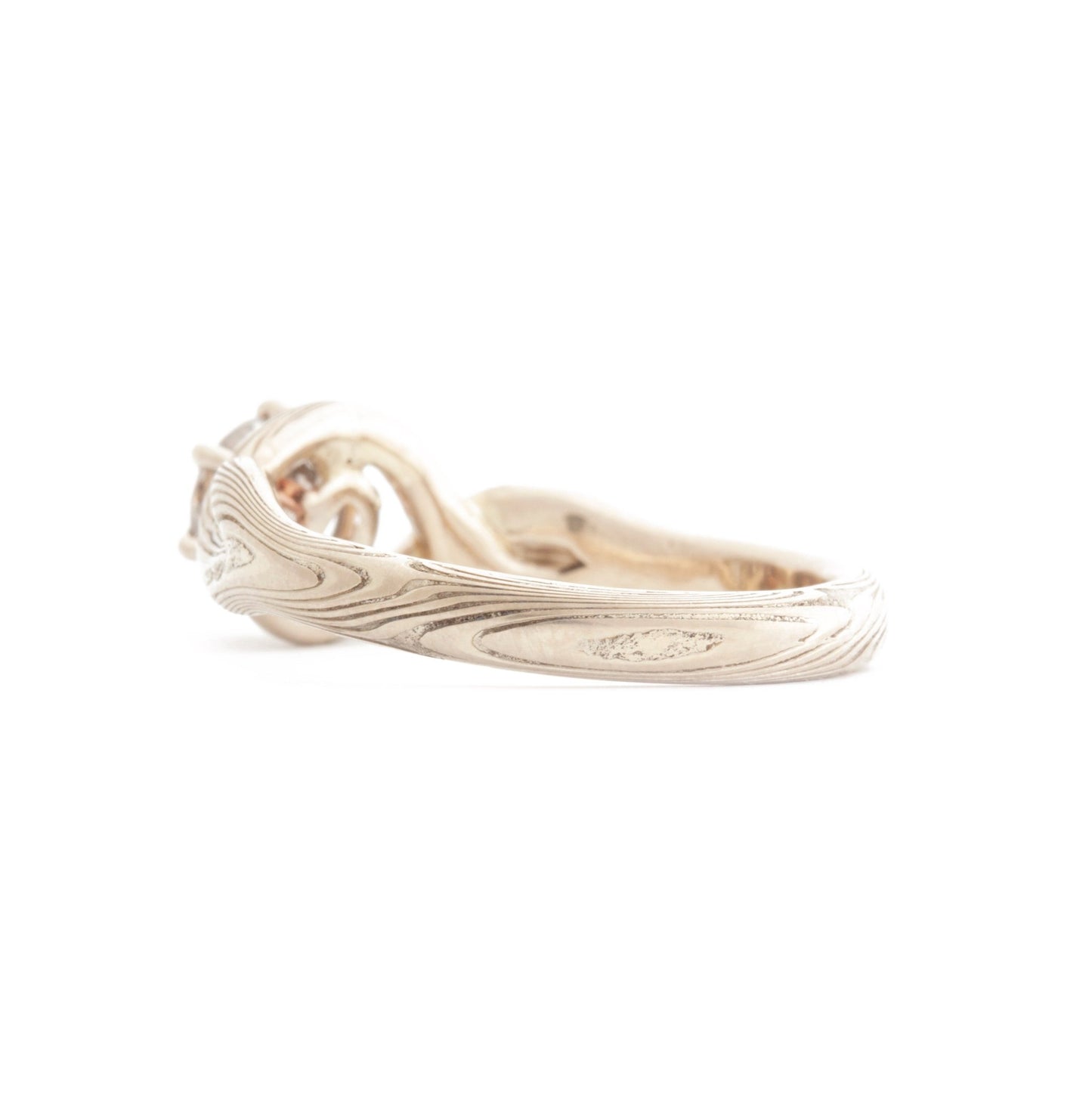 The Salt and Pepper Mokume Twist Ring - W.R. Metalarts