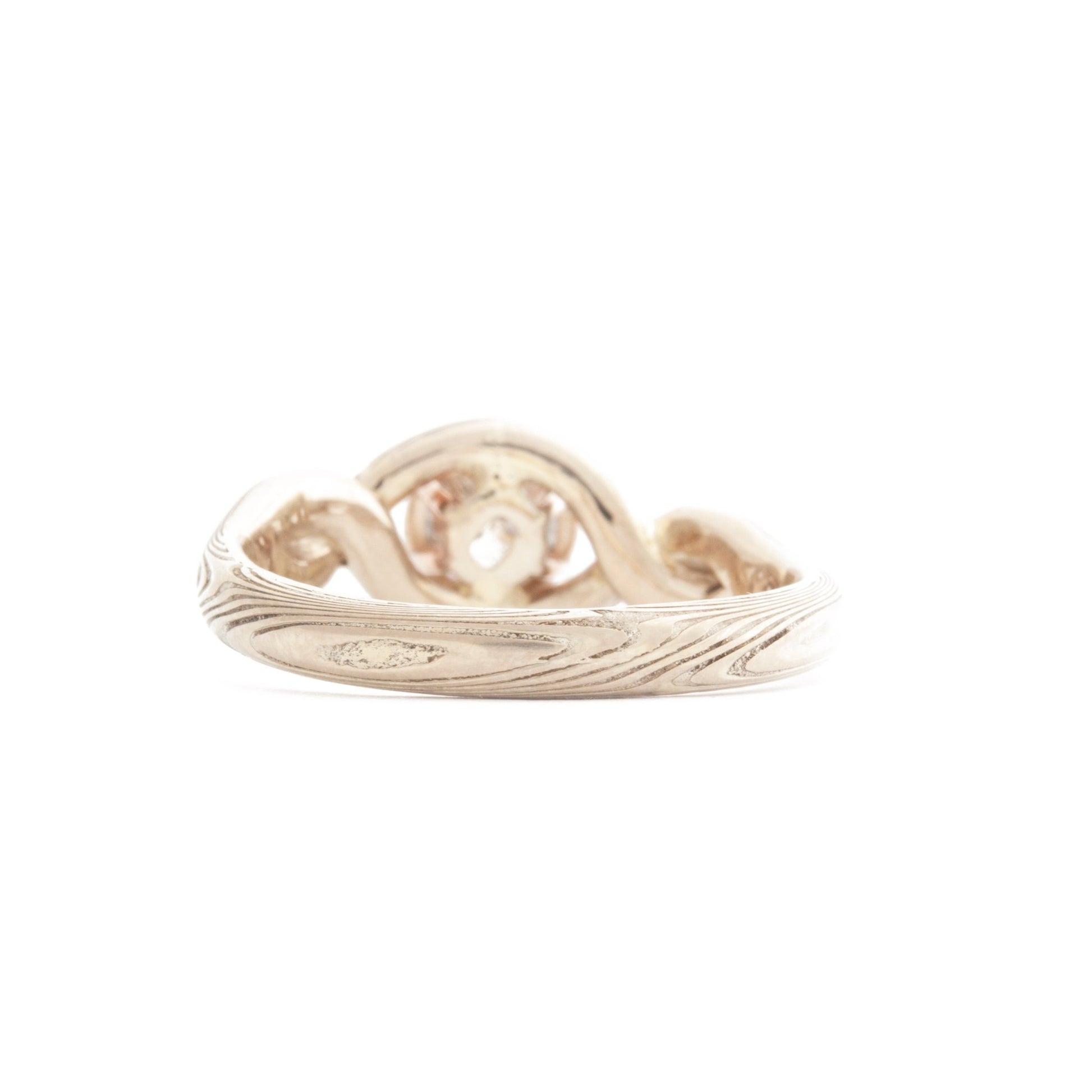 The Salt and Pepper Mokume Twist Ring - W.R. Metalarts