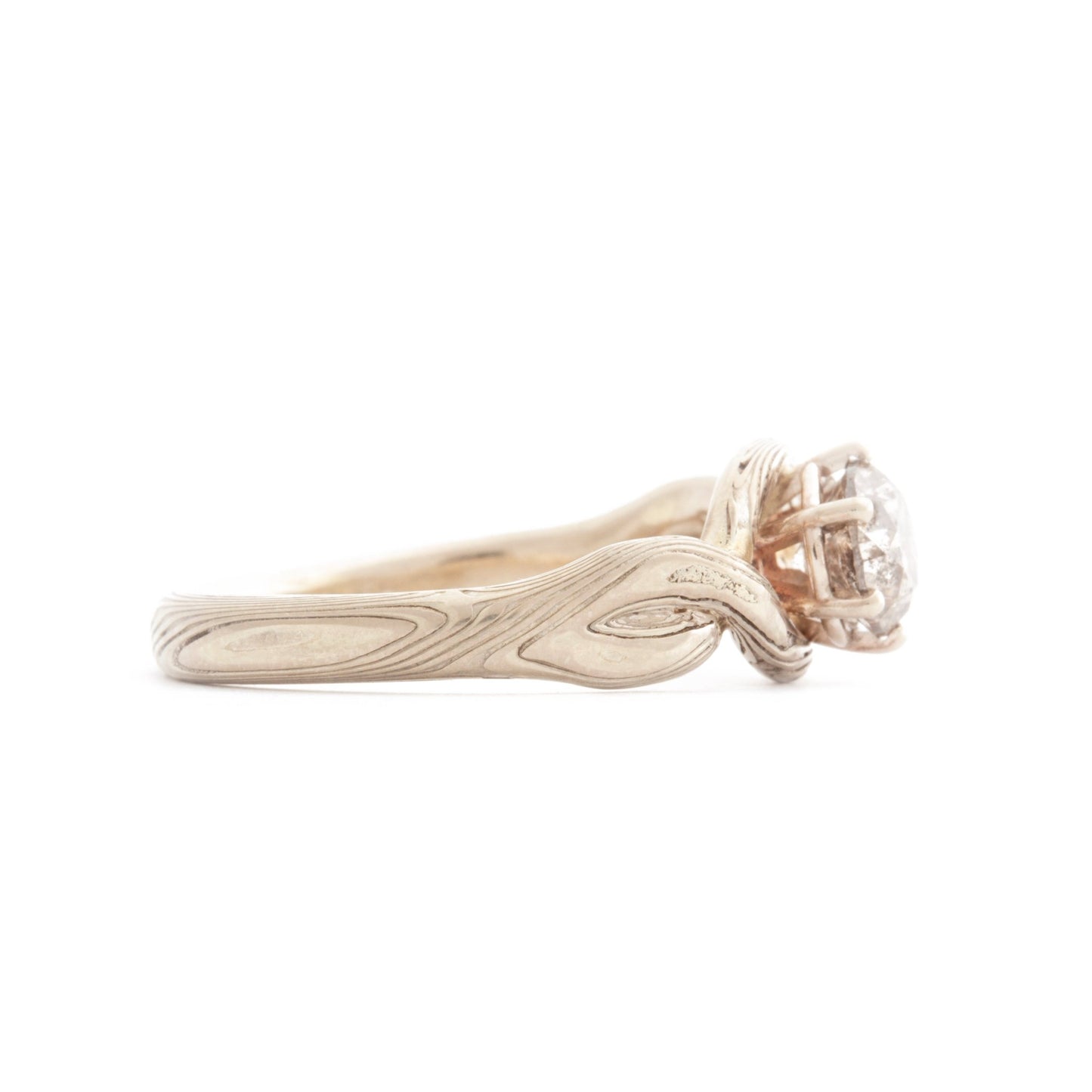 The Salt and Pepper Mokume Twist Ring - W.R. Metalarts