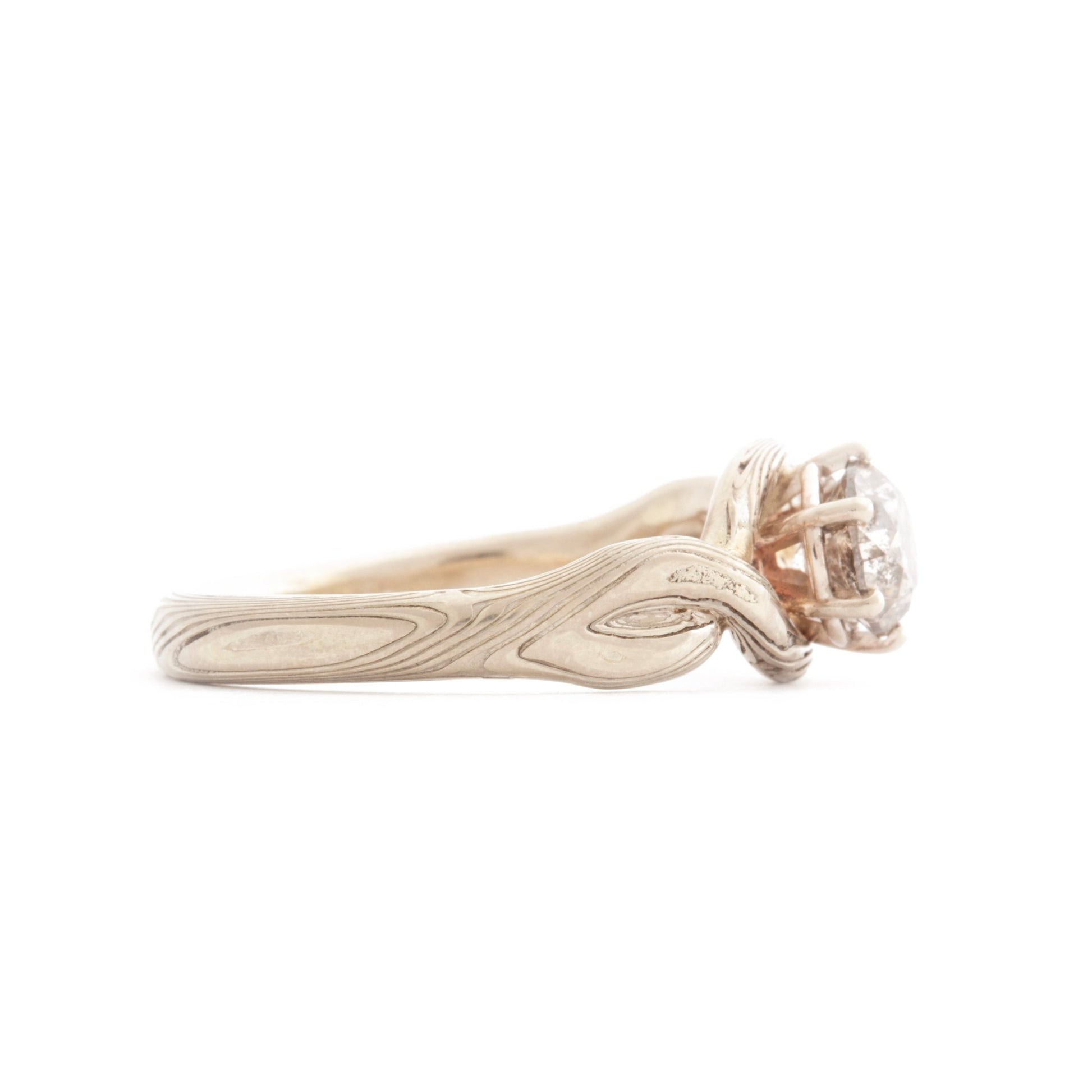 The Salt and Pepper Mokume Twist Ring - W.R. Metalarts