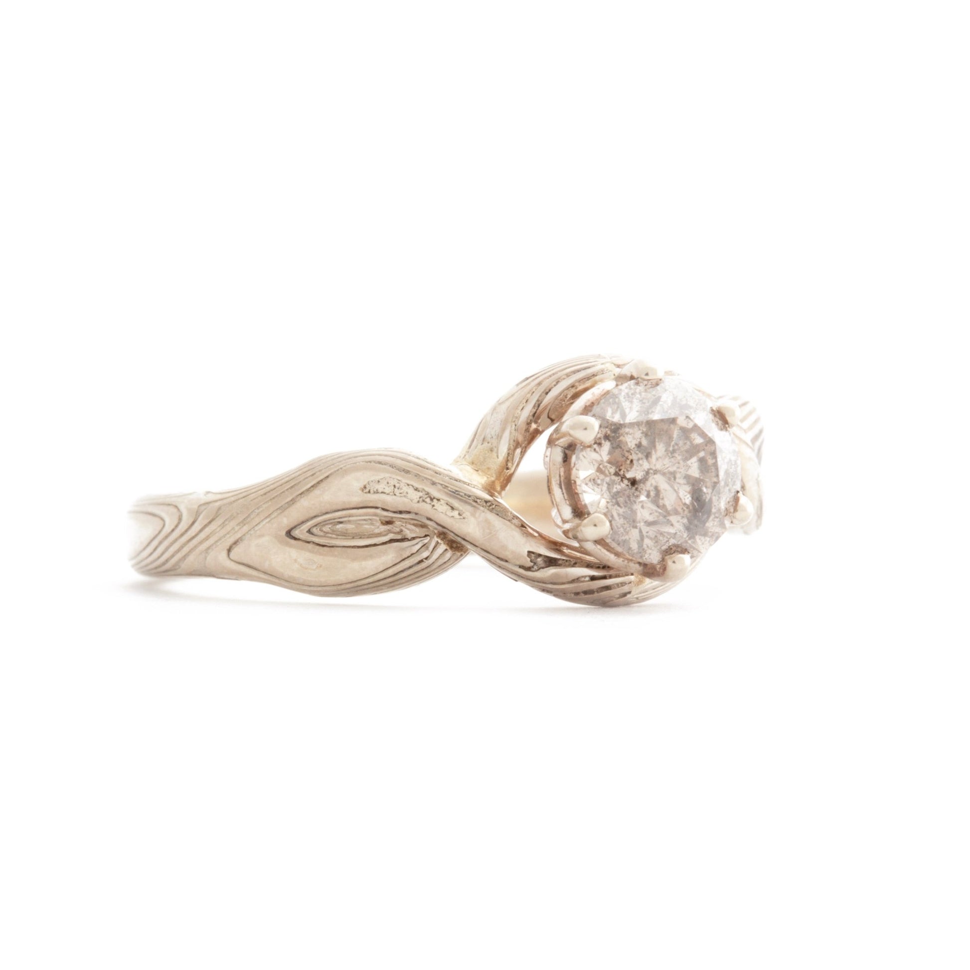 The Salt and Pepper Mokume Twist Ring - W.R. Metalarts