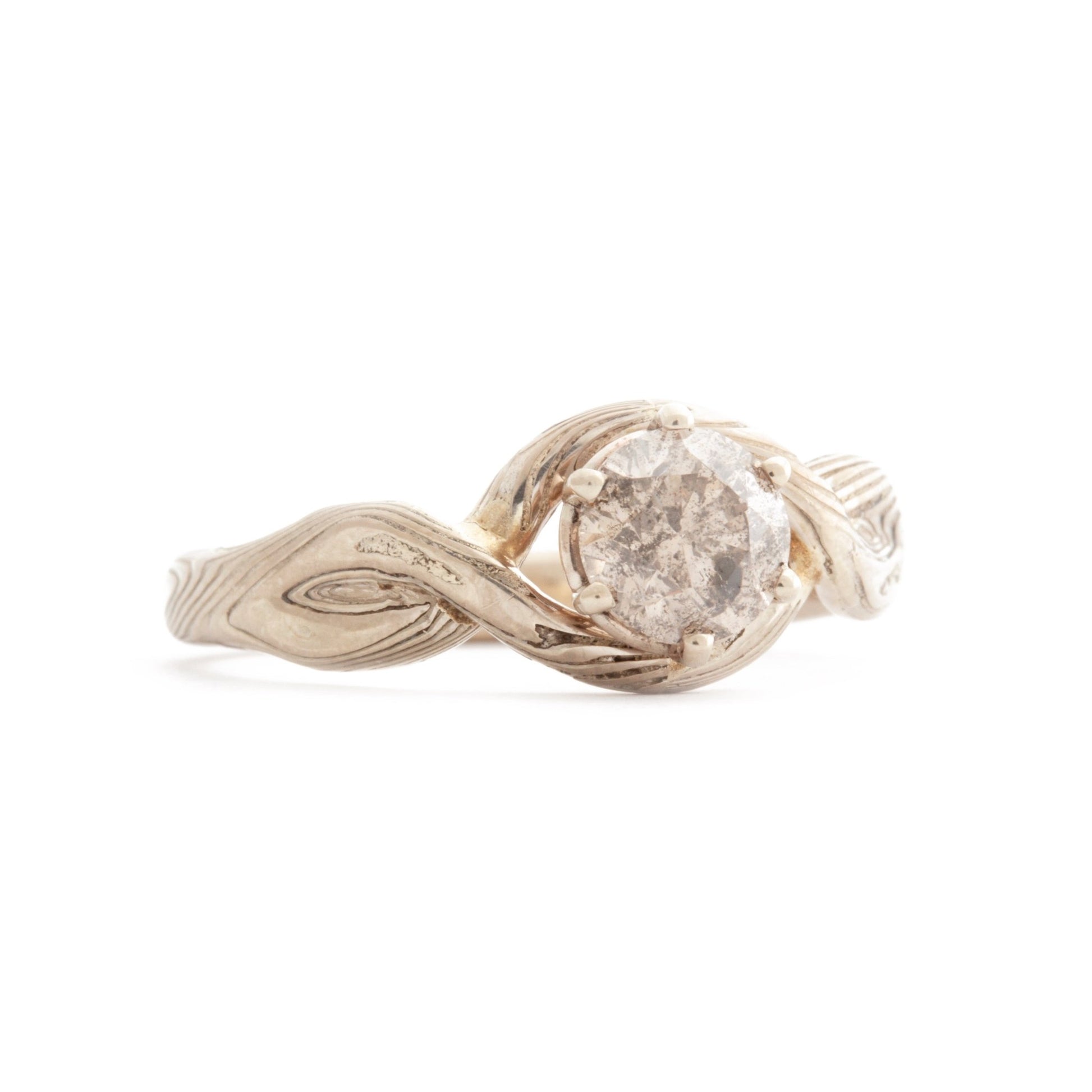 The Salt and Pepper Mokume Twist Ring - W.R. Metalarts