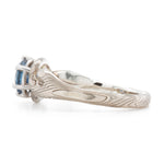The Sapphire Mokume Twist Ring - W.R. Metalarts