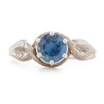 The Sapphire Mokume Twist Ring - W.R. Metalarts