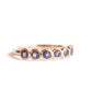 The Seven Stone Iolite Ring (Ready to ship in 14K rose gold size 7) - W.R. Metalarts