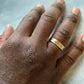 The Thatched Band (Ready to ship in 5mm width 14K yellow gold size 10.25) - W.R. Metalarts