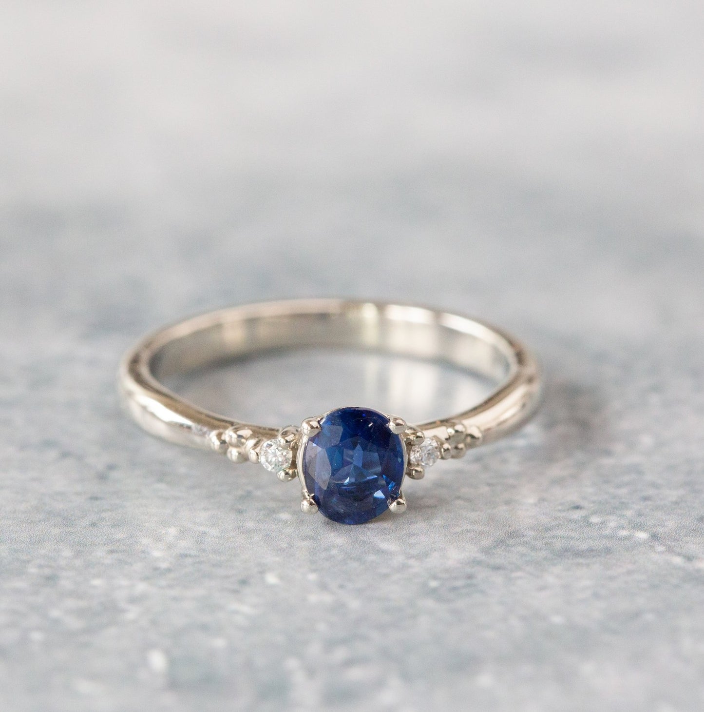 The Three-Stone Sapphire Ring - W.R. Metalarts