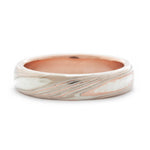 The Tri-Metal Mokume Gane Rose Gold Band - W.R. Metalarts
