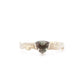 The Trillion Sunstone Notched Mokume Ring (Ready to ship in size 7.75) - W.R. Metalarts
