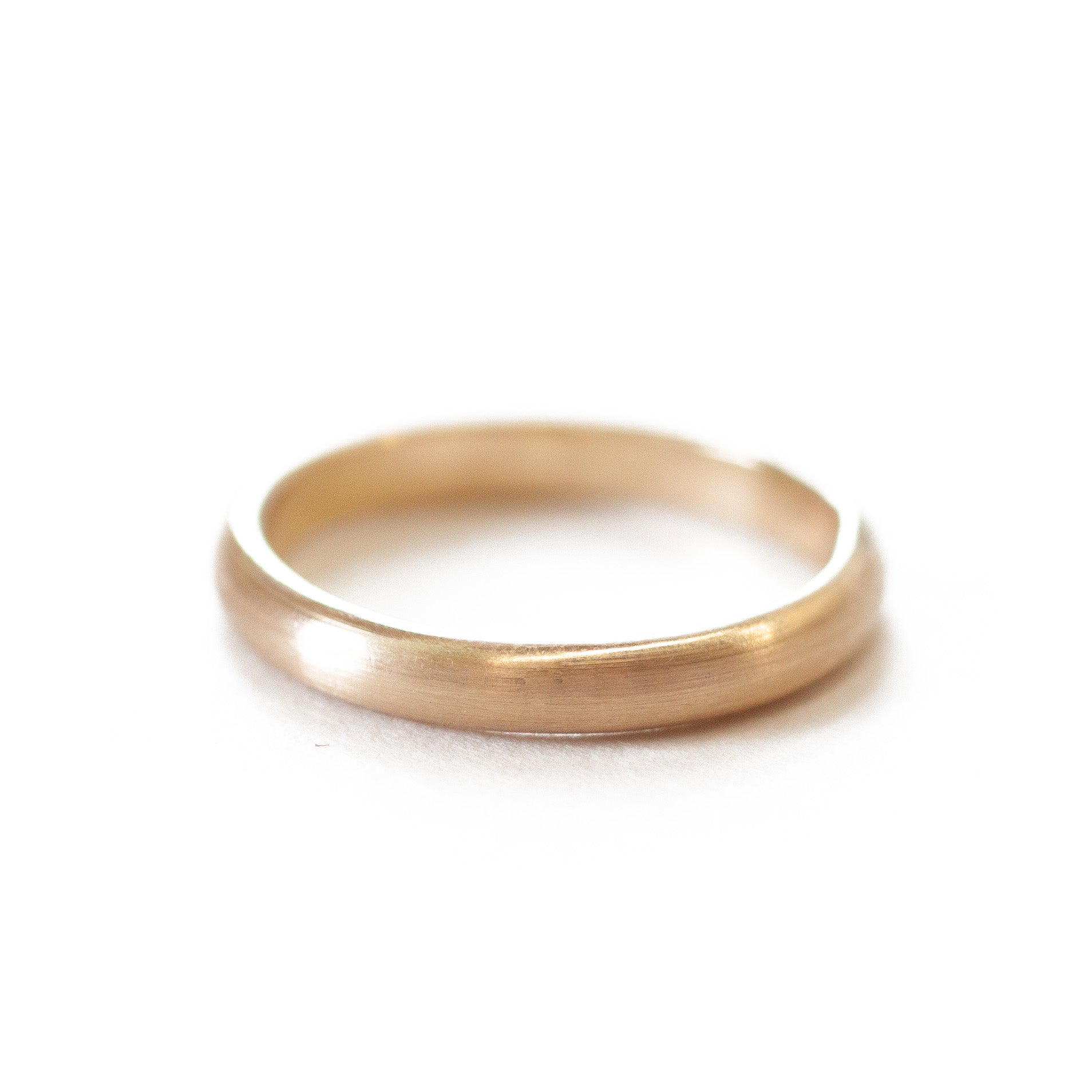 The Yellow Gold Classic Band (Ready to ship in 2mm width size 7.5 with a matte finish) - W.R. Metalarts