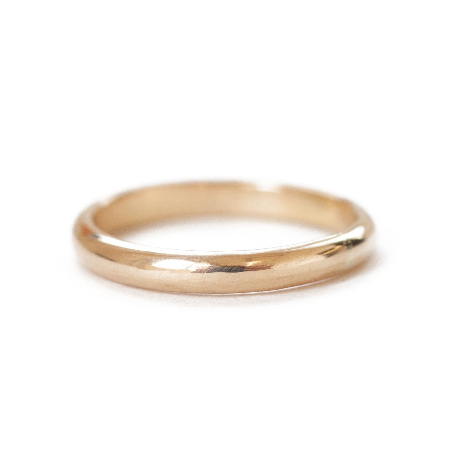 The Yellow Gold Classic Band (Ready to ship in 2mm width size 7.5 with a matte finish) - W.R. Metalarts