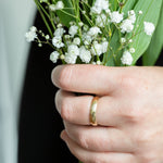 The Yellow Gold Hammered Band (Ready to ship in 5mm width size 11.5) - W.R. Metalarts
