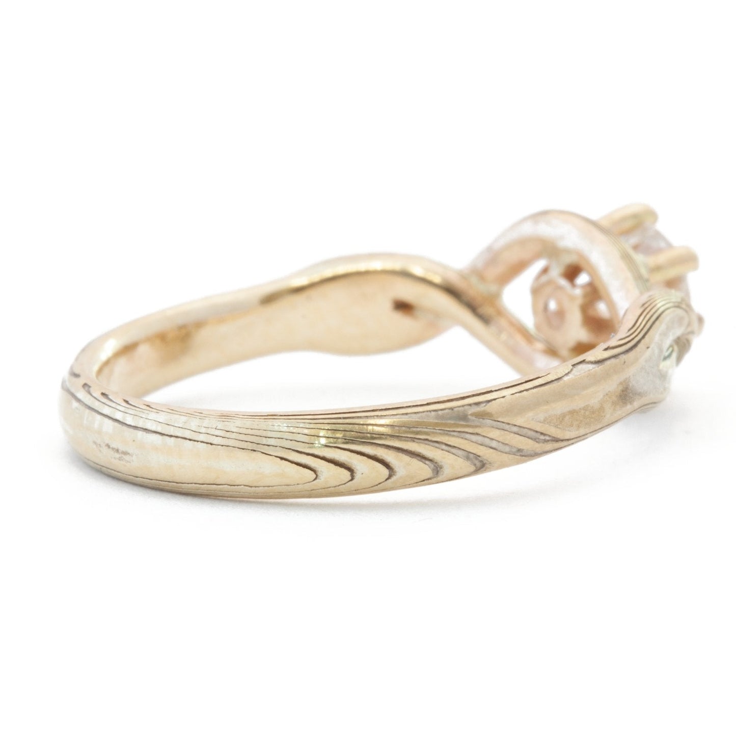 The Yellow Gold Mokume Twist Ring - W.R. Metalarts