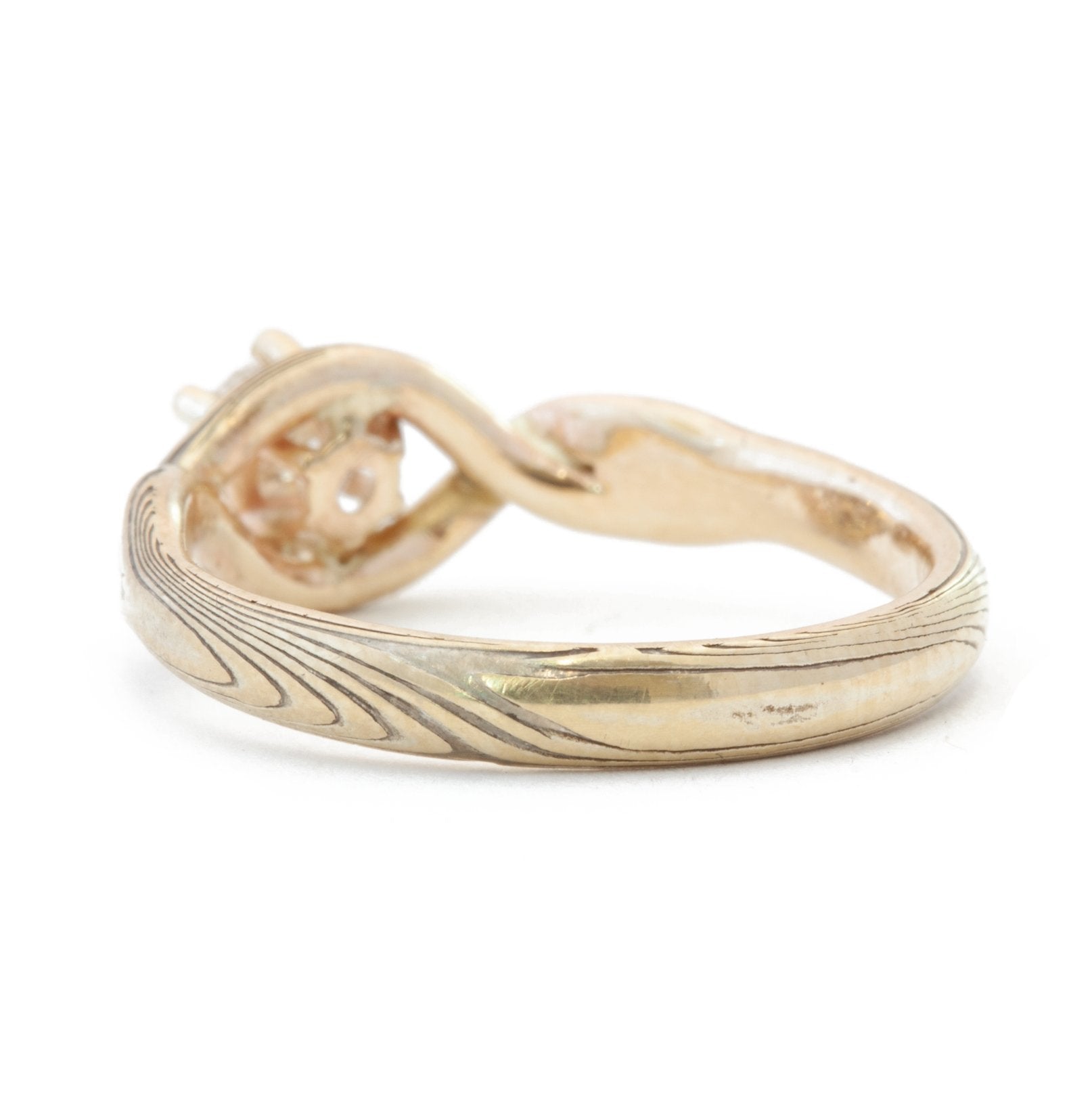 The Yellow Gold Mokume Twist Ring - W.R. Metalarts